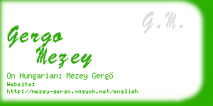 gergo mezey business card